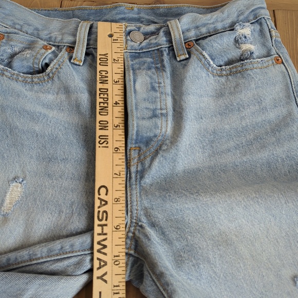 Levi’s Wedgie Icon Button Fly Distressed Jeans SZ 25 - Picture 9 of 15